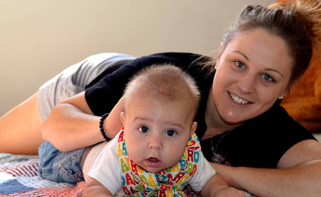 Kelsey Burt, pictured with baby Elye Clare, survived leukemia when she was a child, and is out to inspire others with her story.